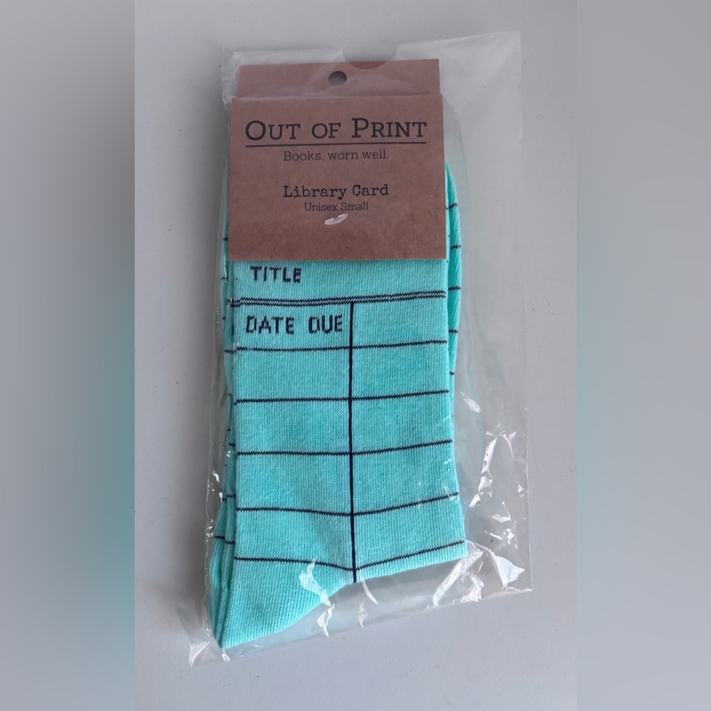 Out of Print Library Card Socks Size S